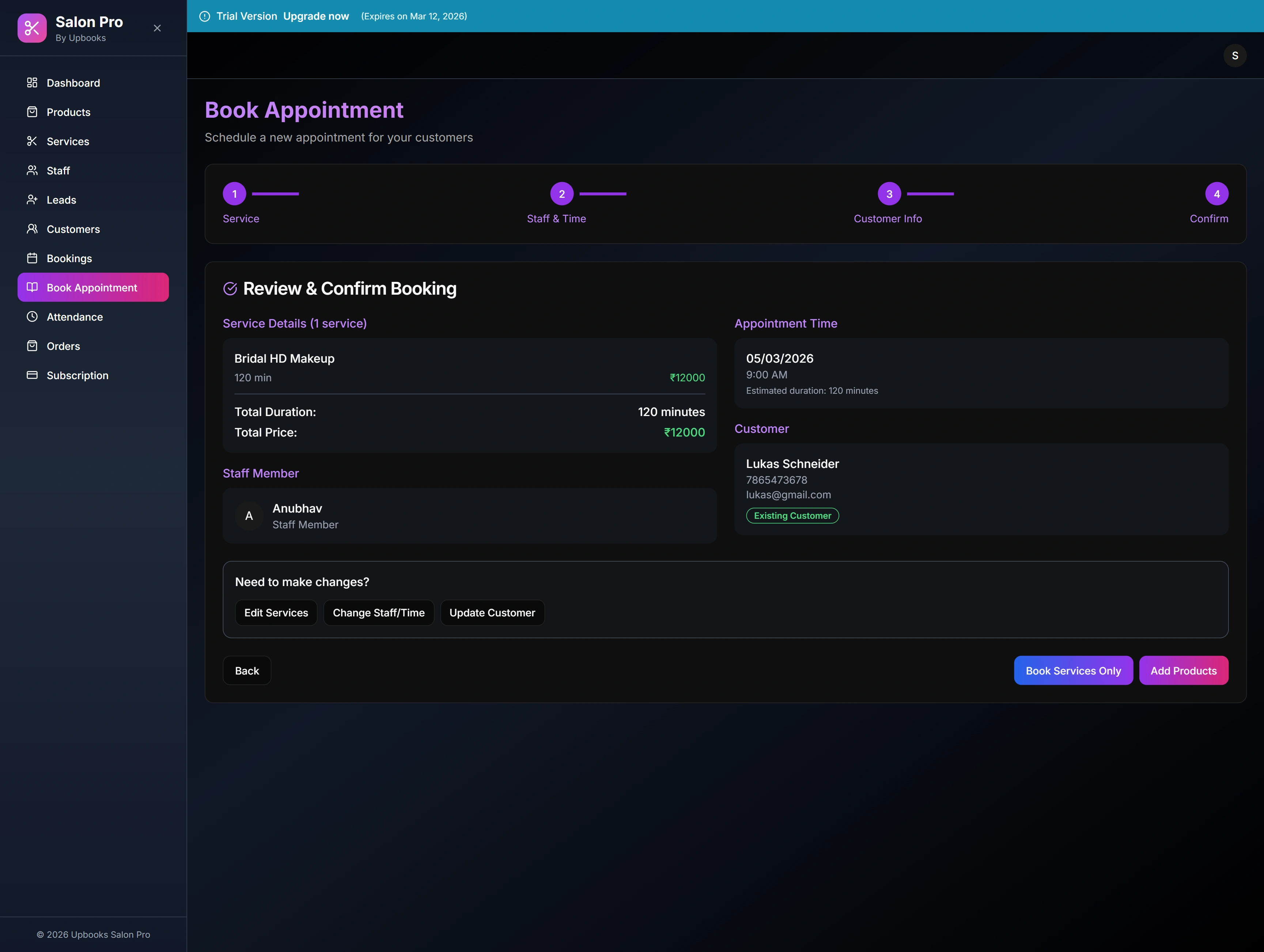 Salon Pro — Booking and appointments - 4